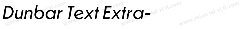 Dunbar Text Extra字体转换